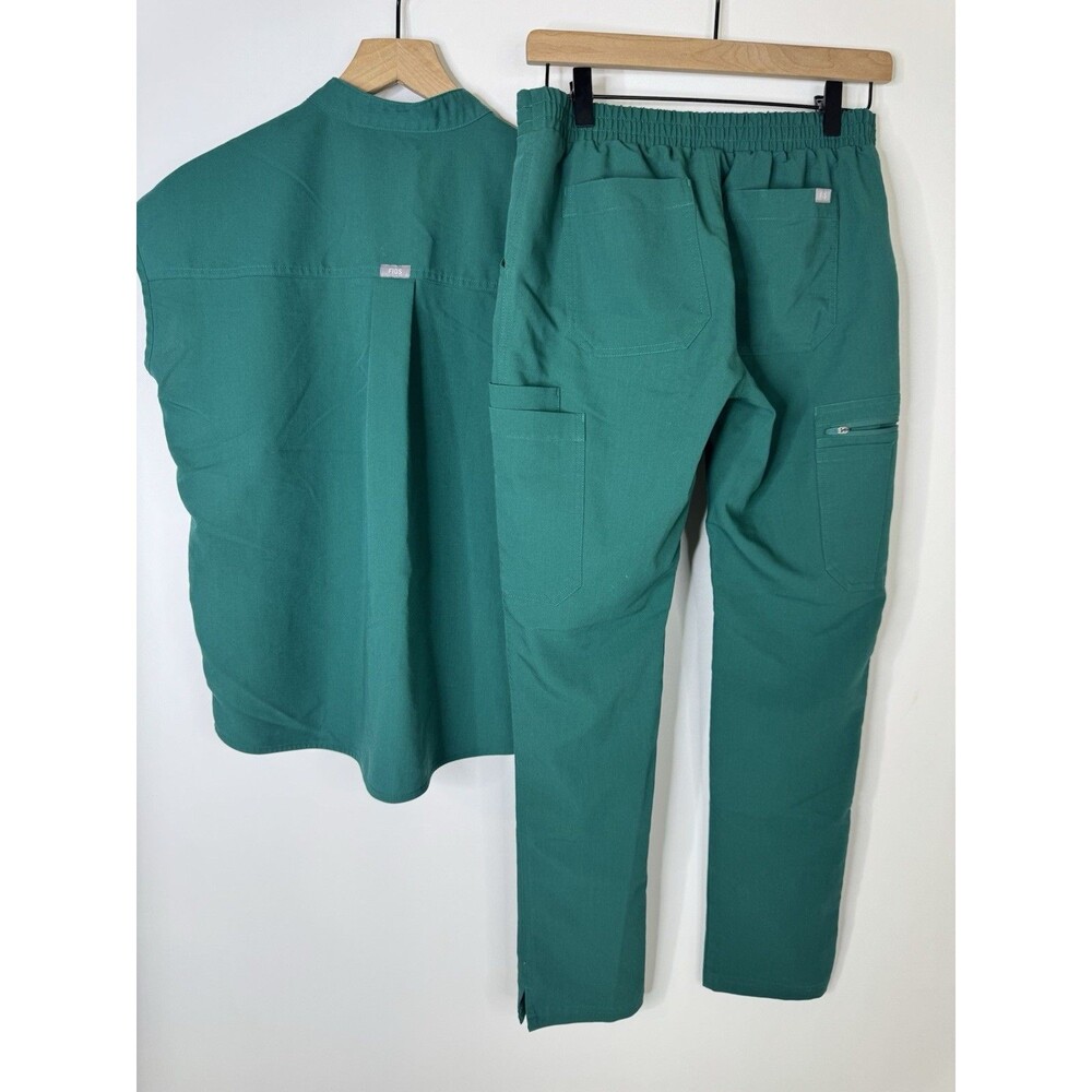 FIGS Women’s Green Set High Waisted Yola Skinny Scrub, Rafaella Oversized Top XS - Picture 3 of 13